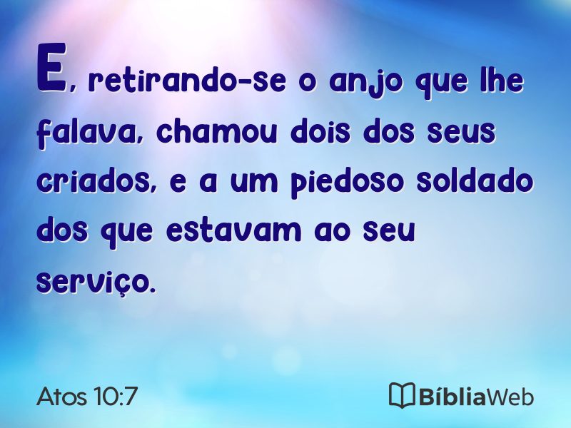 Atos 10:7 em imagem para compartilhar