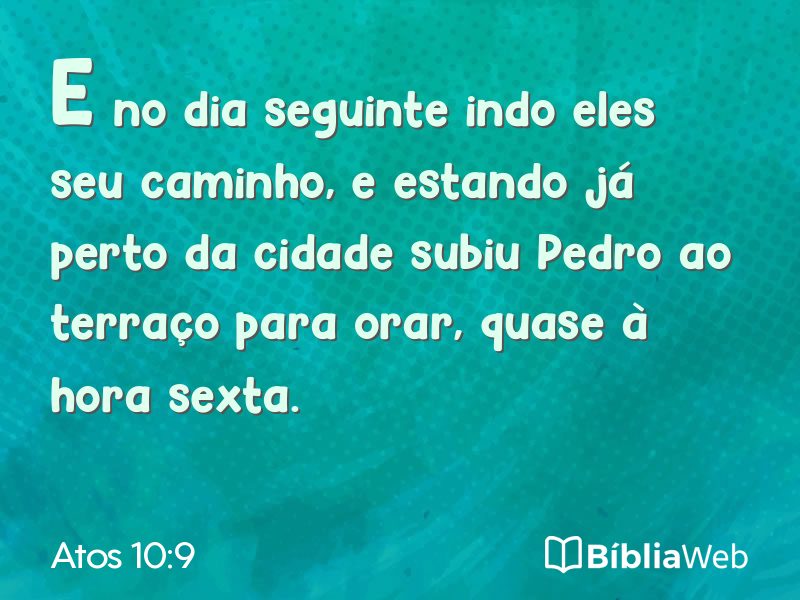 Atos 10:9 em imagem para compartilhar