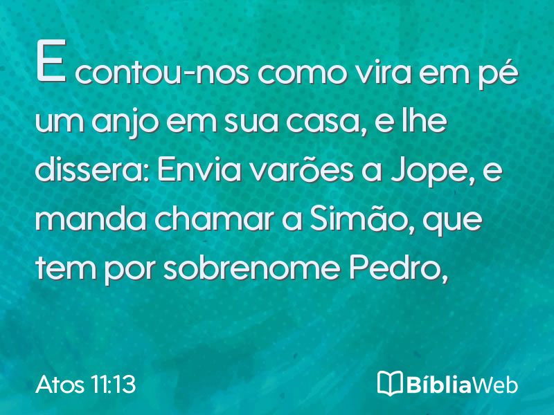 Atos 11:13 em imagem para compartilhar