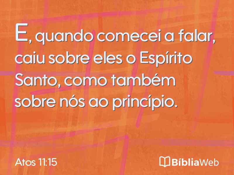 Atos 11:15 em imagem para compartilhar