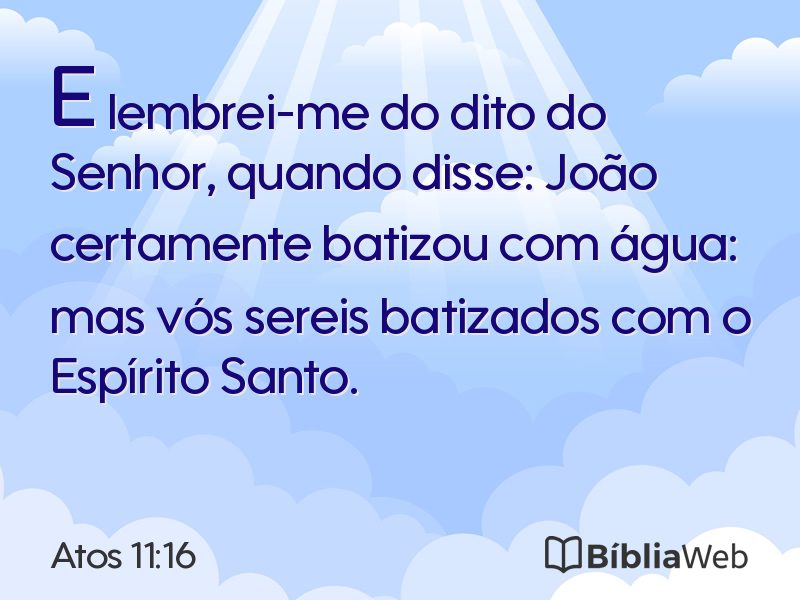 Atos 11:16 em imagem para compartilhar