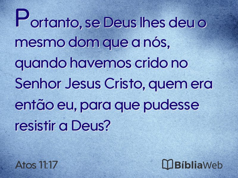 Atos 11:17 em imagem para compartilhar