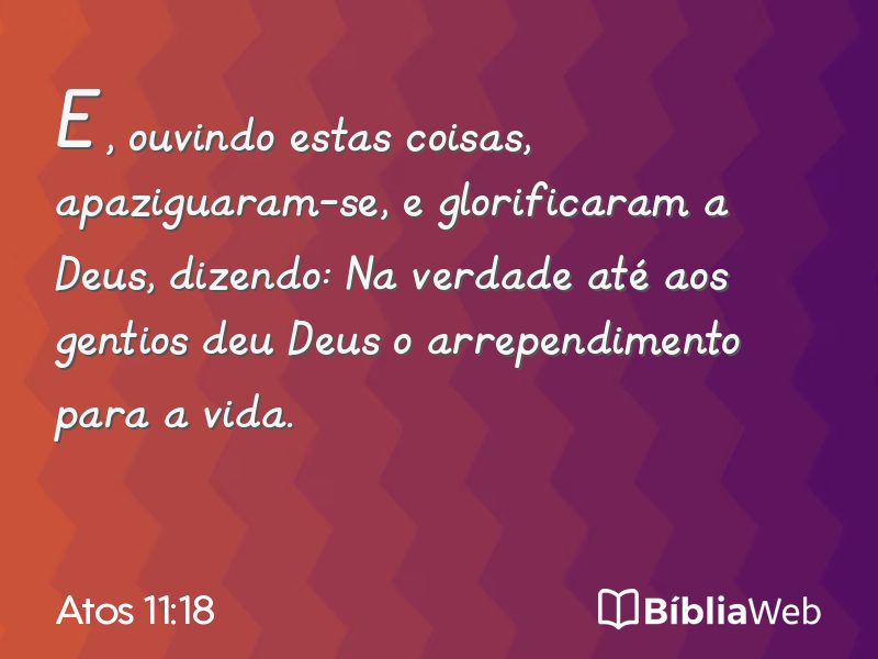 Atos 11:18 em imagem para compartilhar