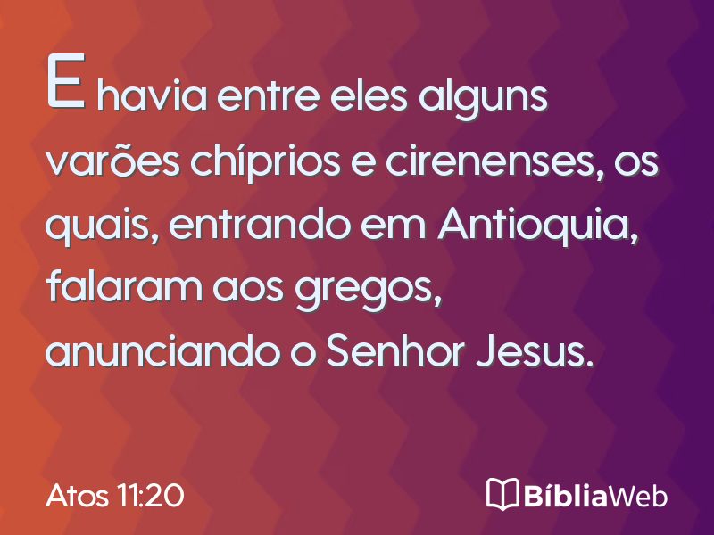Atos 11:20 em imagem para compartilhar