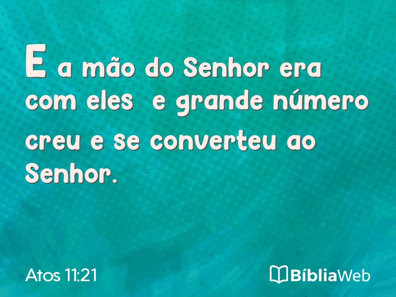 Atos 11:21 em imagem para compartilhar