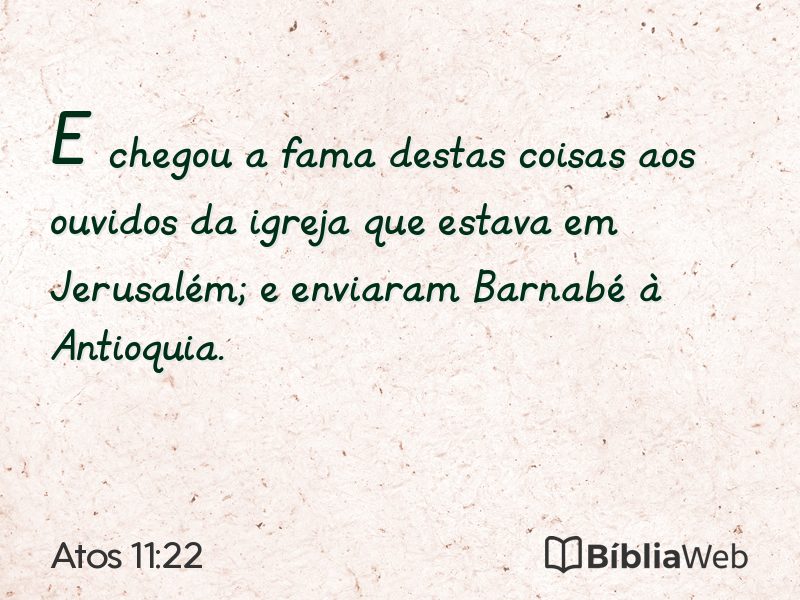 Atos 11:22 em imagem para compartilhar