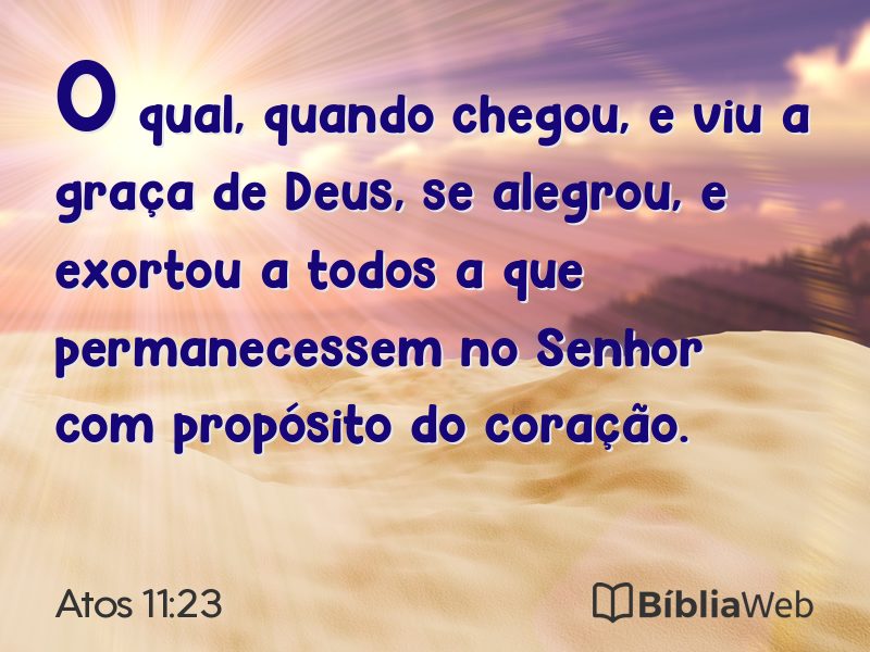 Atos 11:23 em imagem para compartilhar