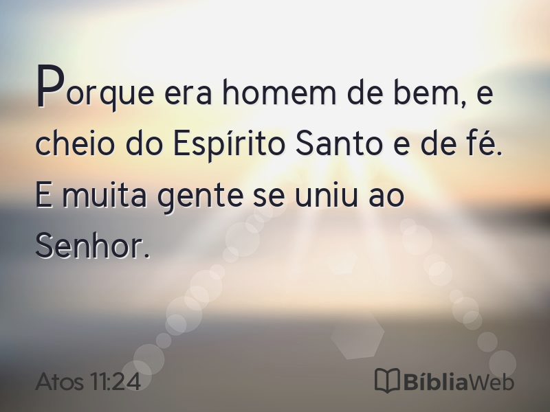 Atos 11:24 em imagem para compartilhar