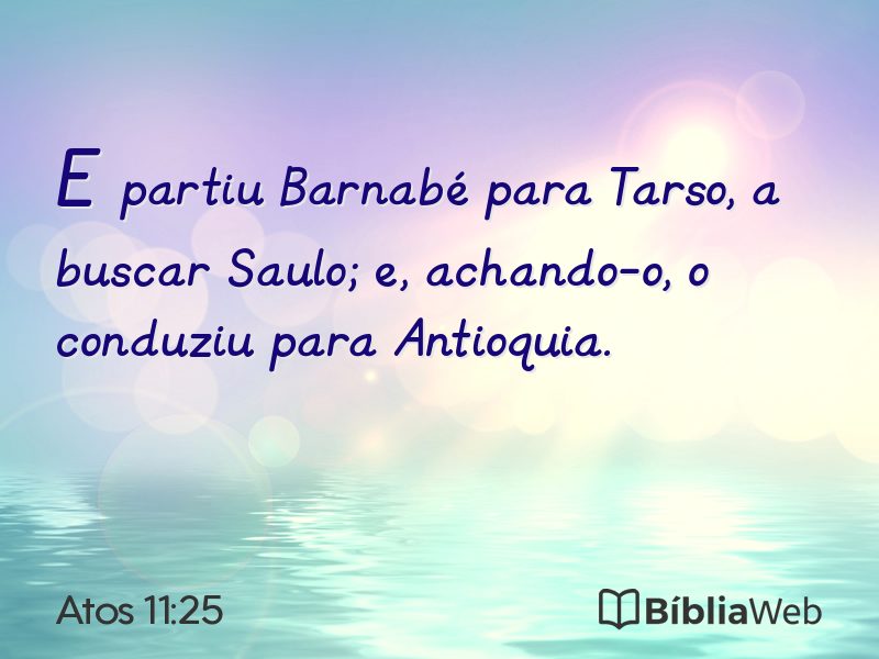 Atos 11:25 em imagem para compartilhar