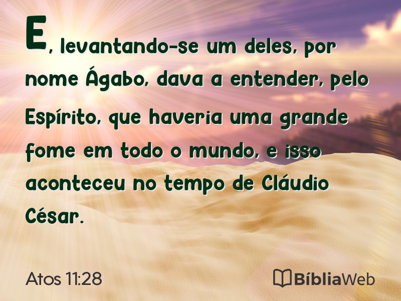 Atos 11:28 em imagem para compartilhar