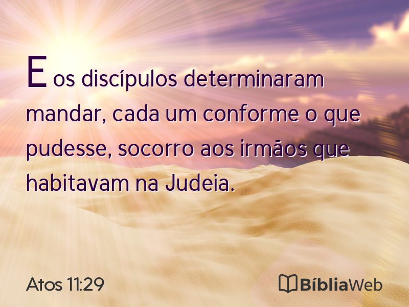 Atos 11:29 em imagem para compartilhar