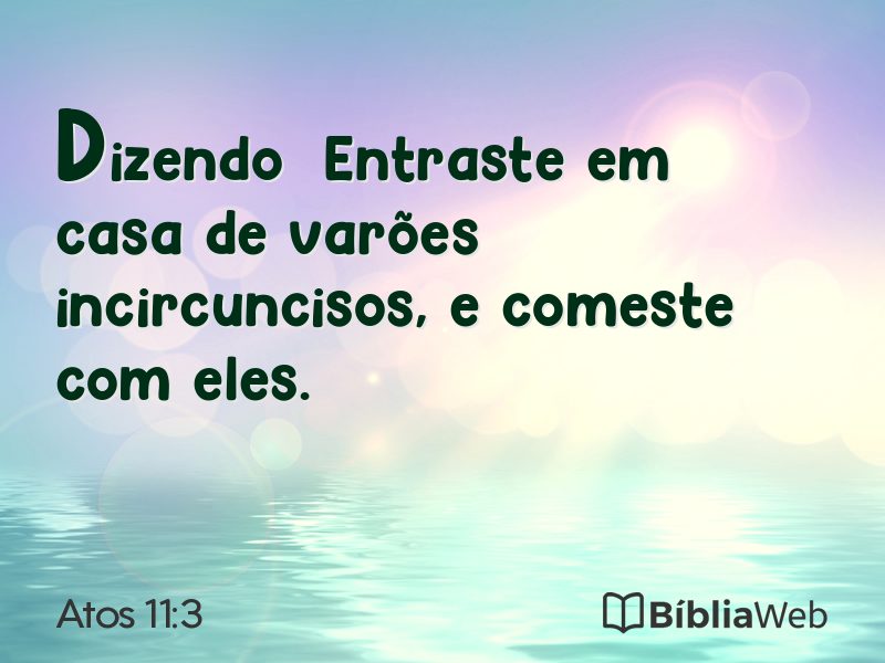 Atos 11:3 em imagem para compartilhar