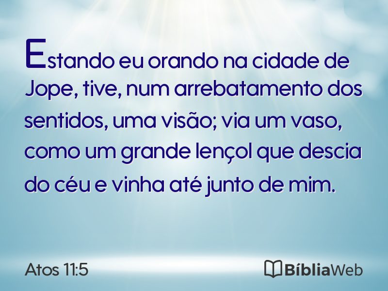 Atos 11:5 em imagem para compartilhar