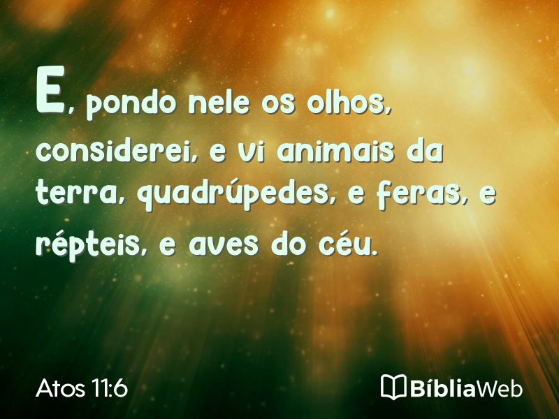 Atos 11:6 em imagem para compartilhar