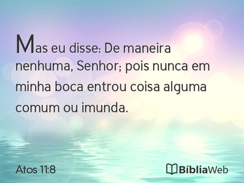Atos 11:8 em imagem para compartilhar