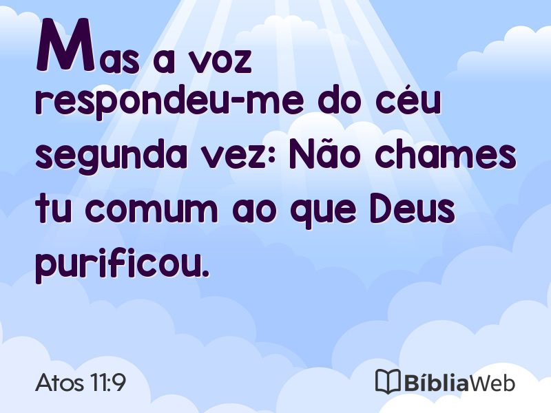 Atos 11:9 em imagem para compartilhar