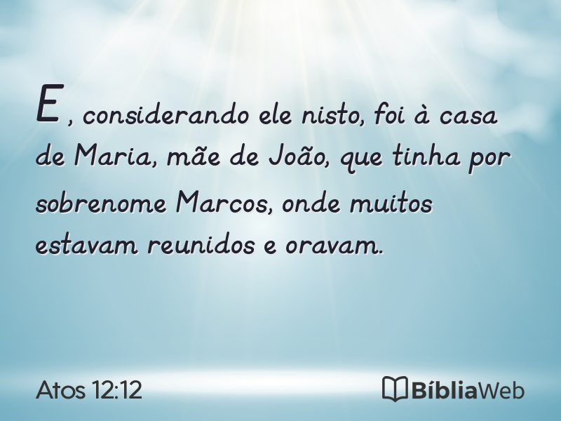 Atos 12:12 em imagem para compartilhar