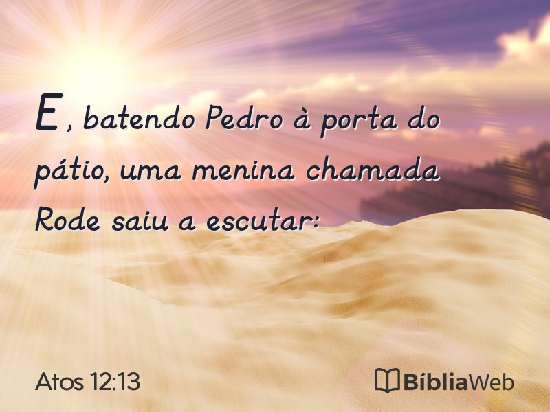 Atos 12:13 em imagem para compartilhar