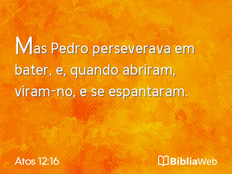 Atos 12:16 em imagem para compartilhar