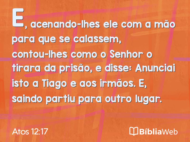 Atos 12:17 em imagem para compartilhar
