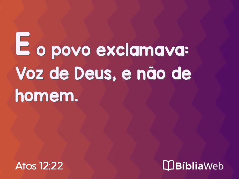 Atos 12:22 em imagem para compartilhar