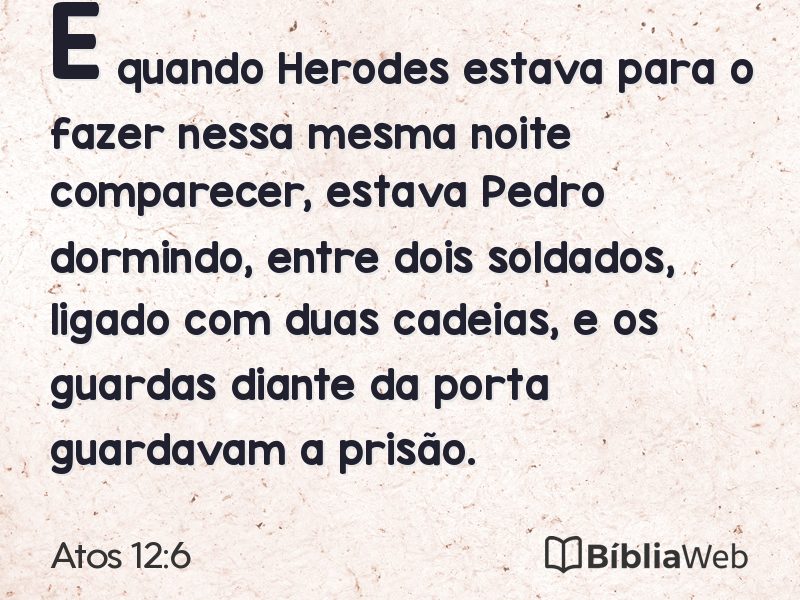 Atos 12:6 em imagem para compartilhar