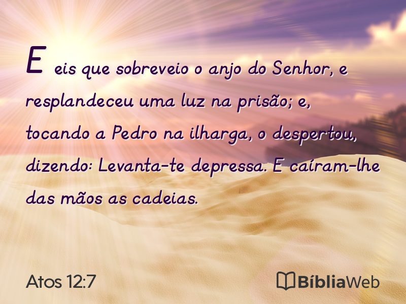 Atos 12:7 em imagem para compartilhar