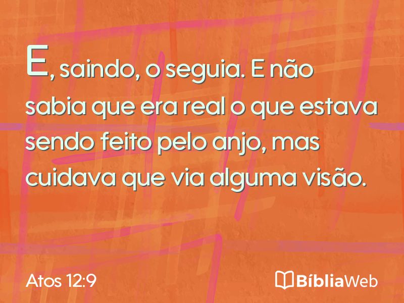 Atos 12:9 em imagem para compartilhar