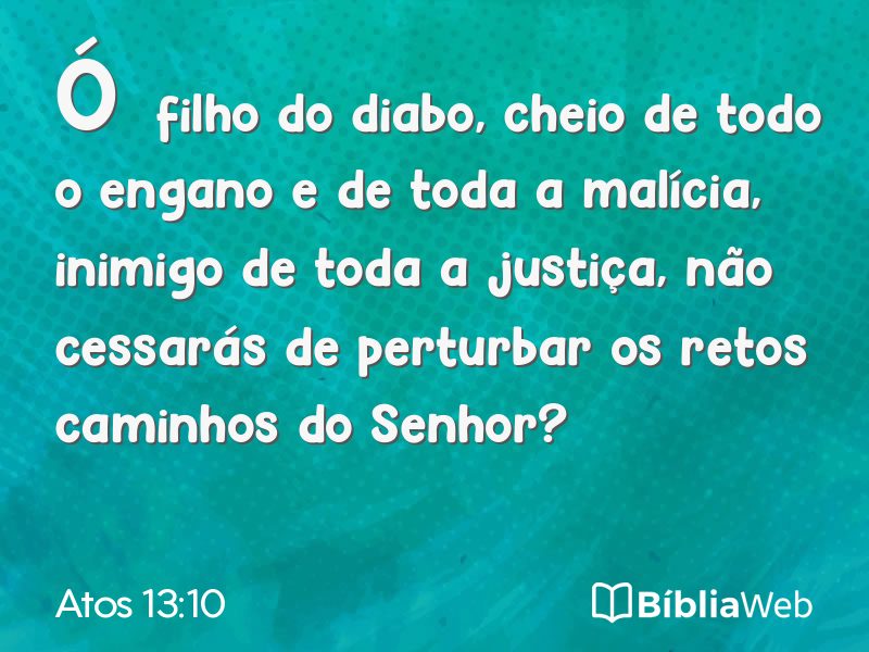 Atos 13:10 em imagem para compartilhar