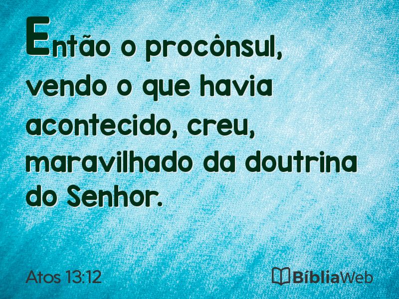 Atos 13:12 em imagem para compartilhar