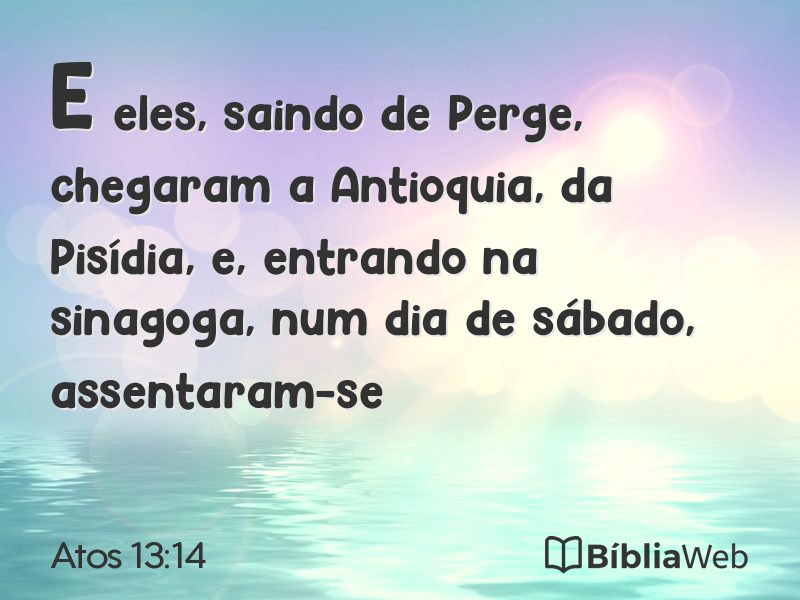 Atos 13:14 em imagem para compartilhar