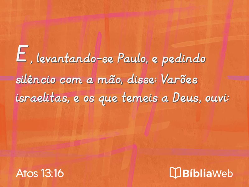 Atos 13:16 em imagem para compartilhar
