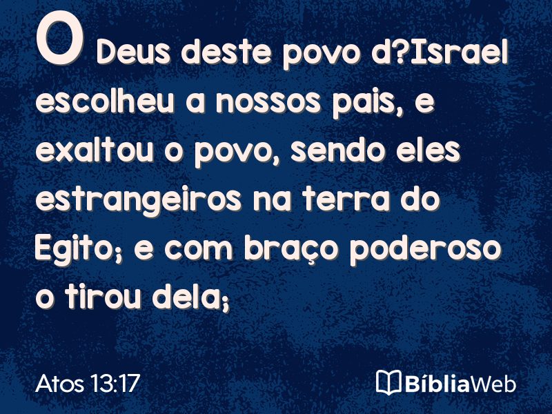 Atos 13:17 em imagem para compartilhar