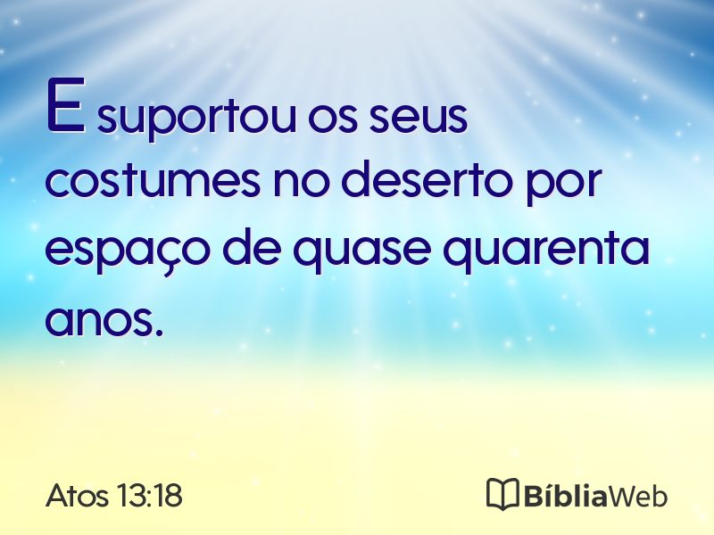 Atos 13:18 em imagem para compartilhar