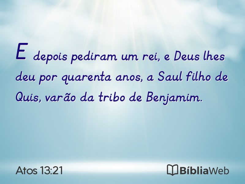 Atos 13:21 em imagem para compartilhar