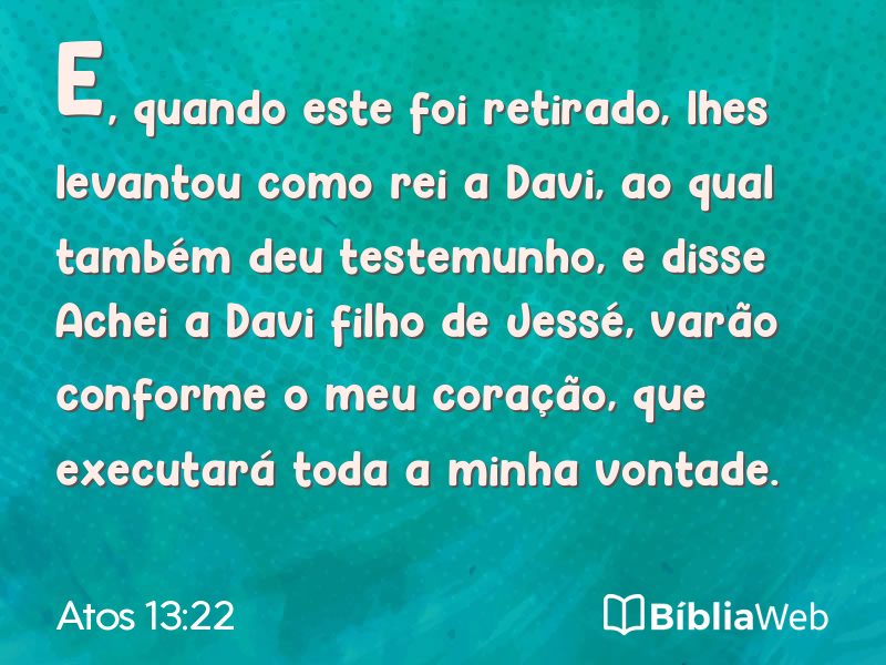 Atos 13:22 em imagem para compartilhar