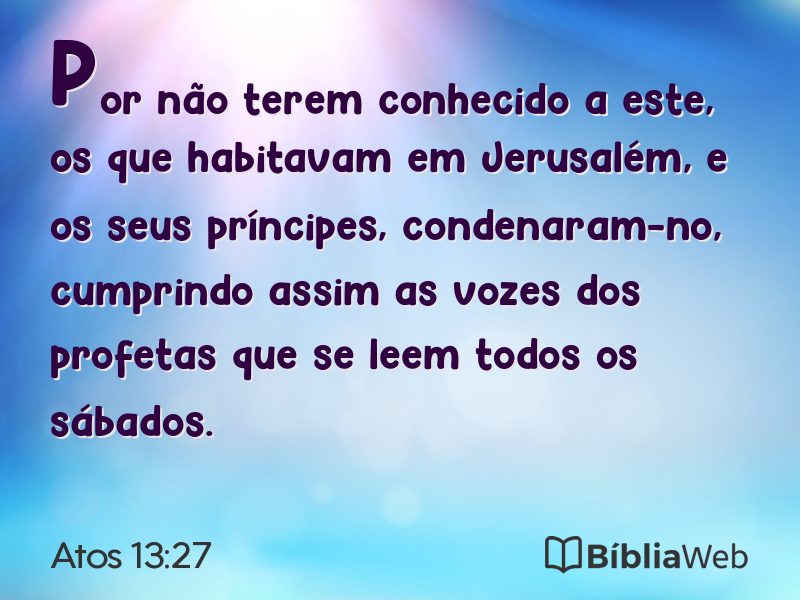 Atos 13:27 em imagem para compartilhar