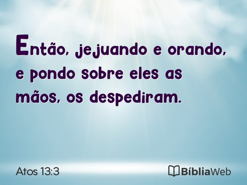Atos 13:3 em imagem para compartilhar