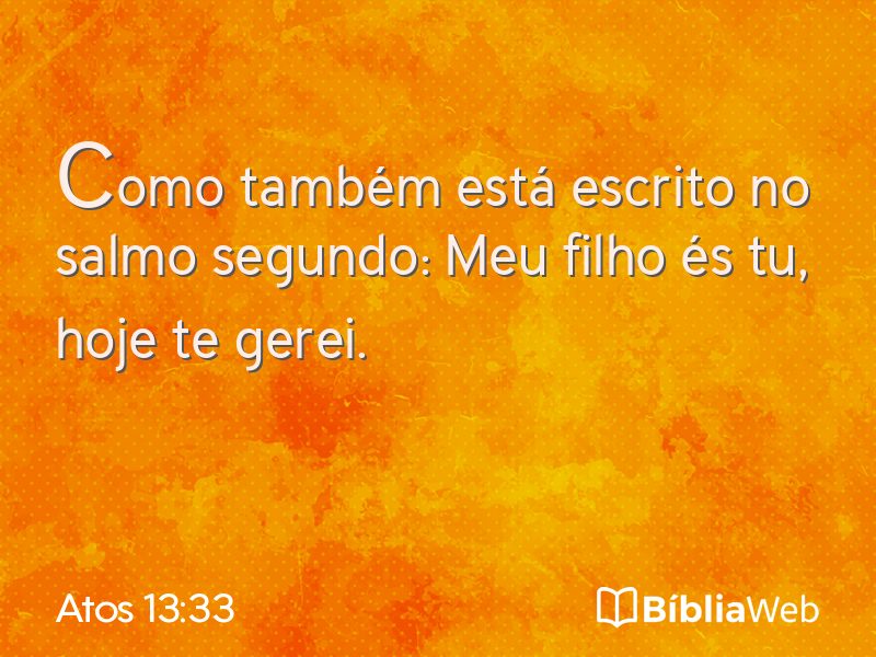 Atos 13:33 em imagem para compartilhar