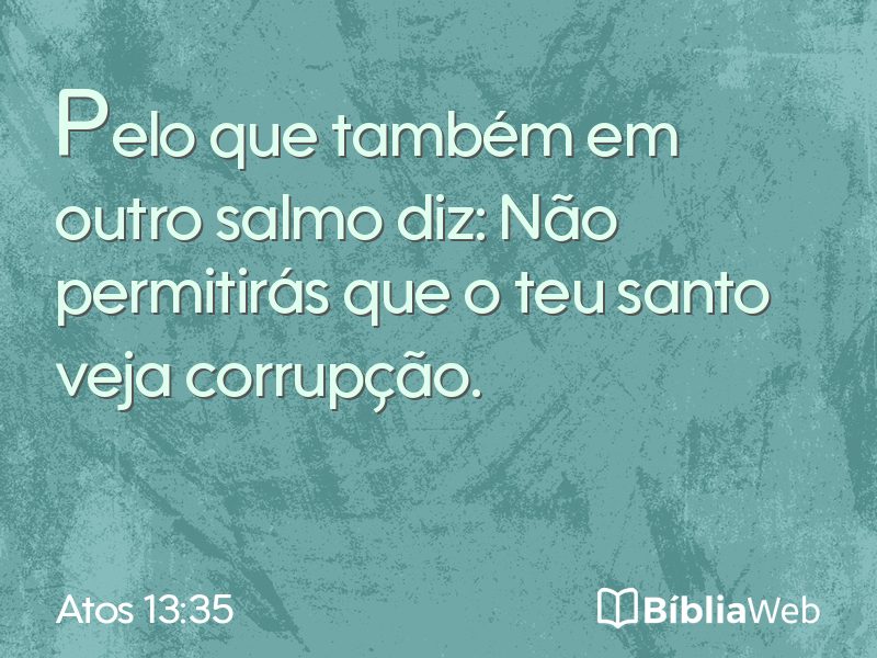 Atos 13:35 em imagem para compartilhar