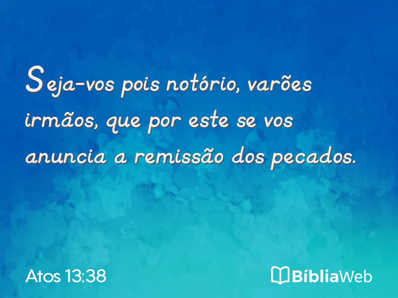 Atos 13:38 em imagem para compartilhar
