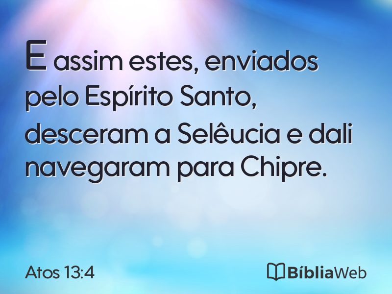 Atos 13:4 em imagem para compartilhar