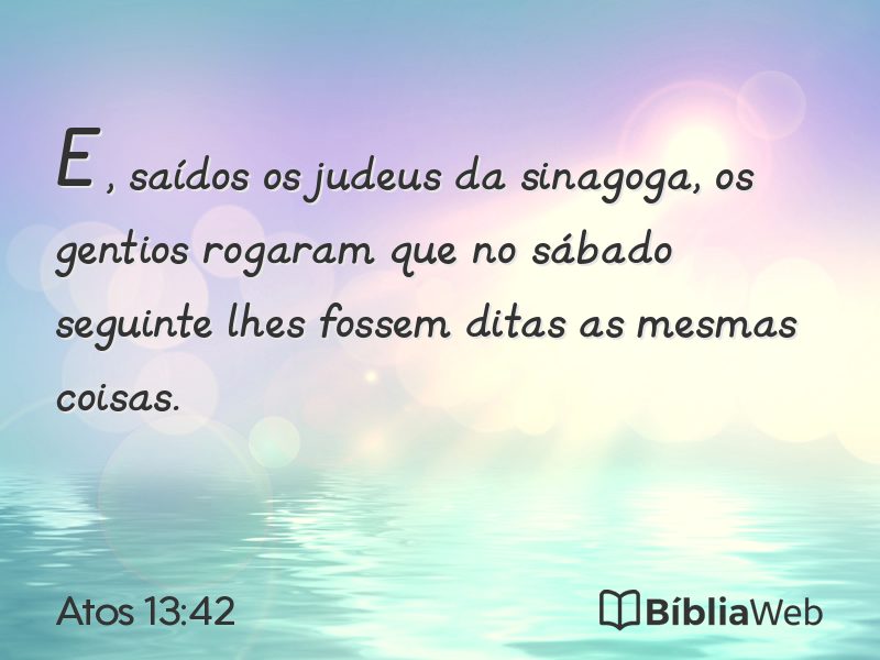 Atos 13:42 em imagem para compartilhar