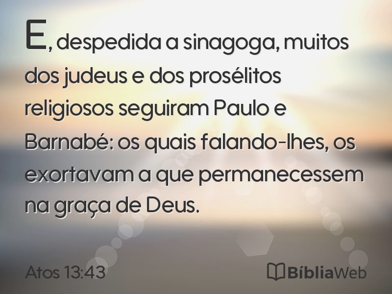 Atos 13:43 em imagem para compartilhar