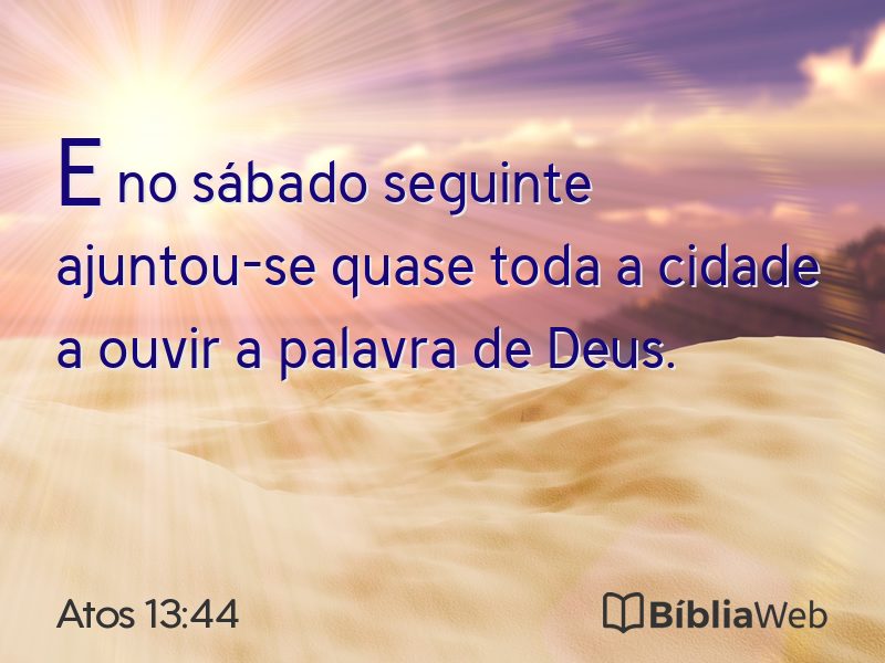 Atos 13:44 em imagem para compartilhar