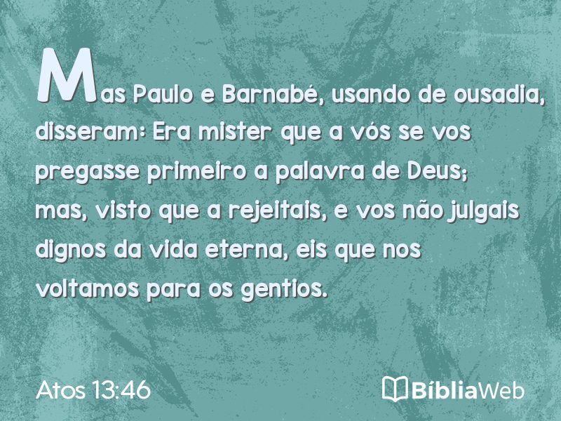 Atos 13:46 em imagem para compartilhar