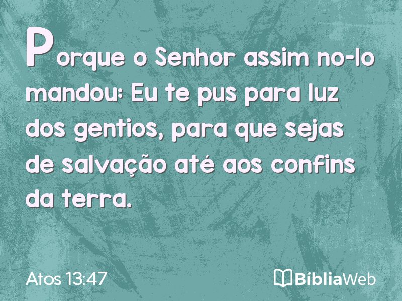 Atos 13:47 em imagem para compartilhar