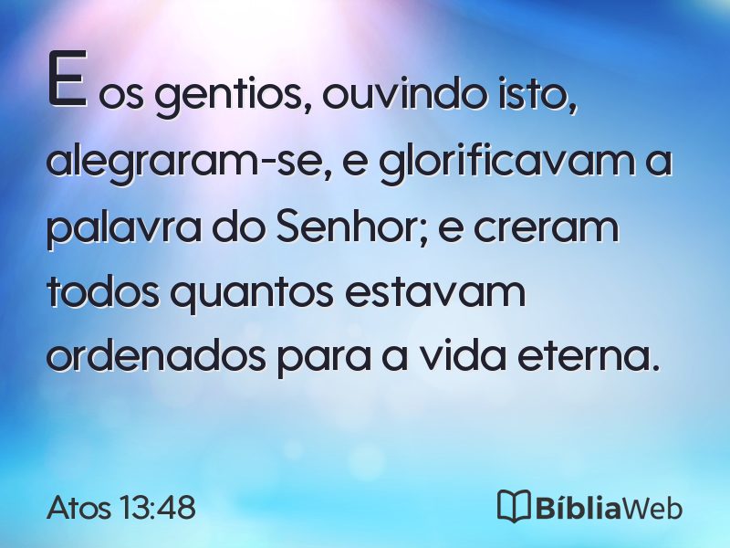 Atos 13:48 em imagem para compartilhar