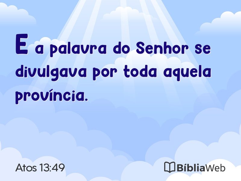 Atos 13:49 em imagem para compartilhar