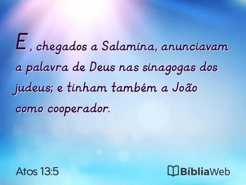 Atos 13:5 em imagem para compartilhar